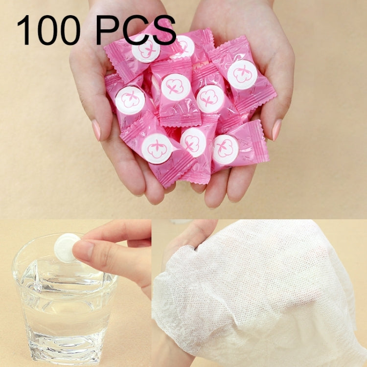 Candy Style Portable Disposable Travel Cotton Towel, Size: 22*20cm, 100 PCS