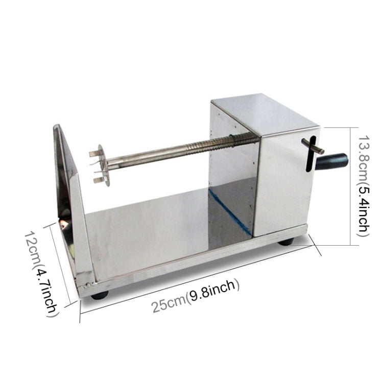 Stainless Steel Manual Spiral Tornado Tower Hand Shake Potato Rotary Chips Twister Slicer Cutter