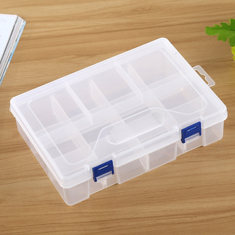 Double layer 8 Slots Plastic Jewelry Box Organizer Storage Container with Adjustable Dividers — White