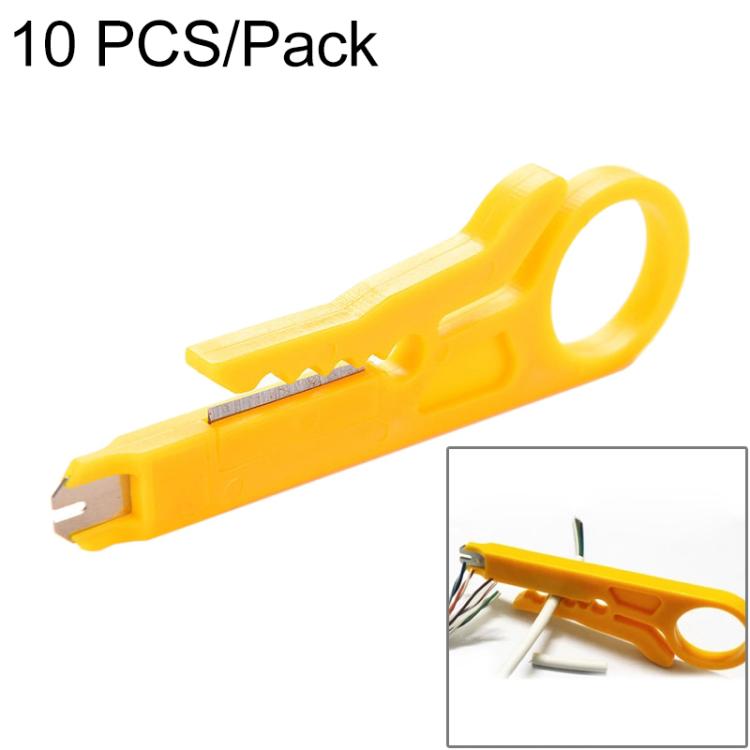 Mini Cable Crimping Tool Punch Down Cutter for RJ45 Cat5 Network Cable, Data Telephone Cable, Computer UTP Cable, 10 PCS