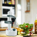 Multifunction Stainless Steel Electric Vegetables Fruit Peeler Automatic Peeling Machine, Dry Battery — White