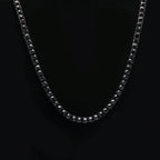 Mens Hip Hop Punk 1 Row Crystal Inlaid Alloy Necklace Chain, Size: 20 inch