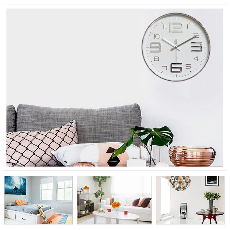 12 inch Creative Decorative Round Shape Living Room Simple Modern Quartz Wall Clock