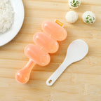 Cute Style Food-grade Sushi Rice Ball Shaker Mold with Spoon for Kids, Random Color Delivery, Spoon Shape