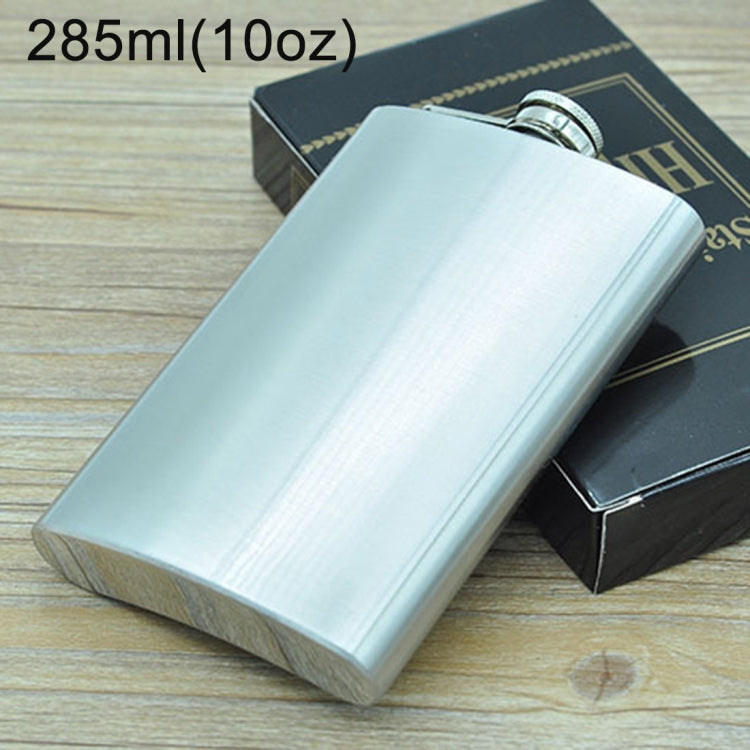Outdoor Sports Handy Home Travel Wild Stainless Steel Portable Hip Flask(without Small Funnel)(Silver 285mL (10oz)), 285mL (10oz)