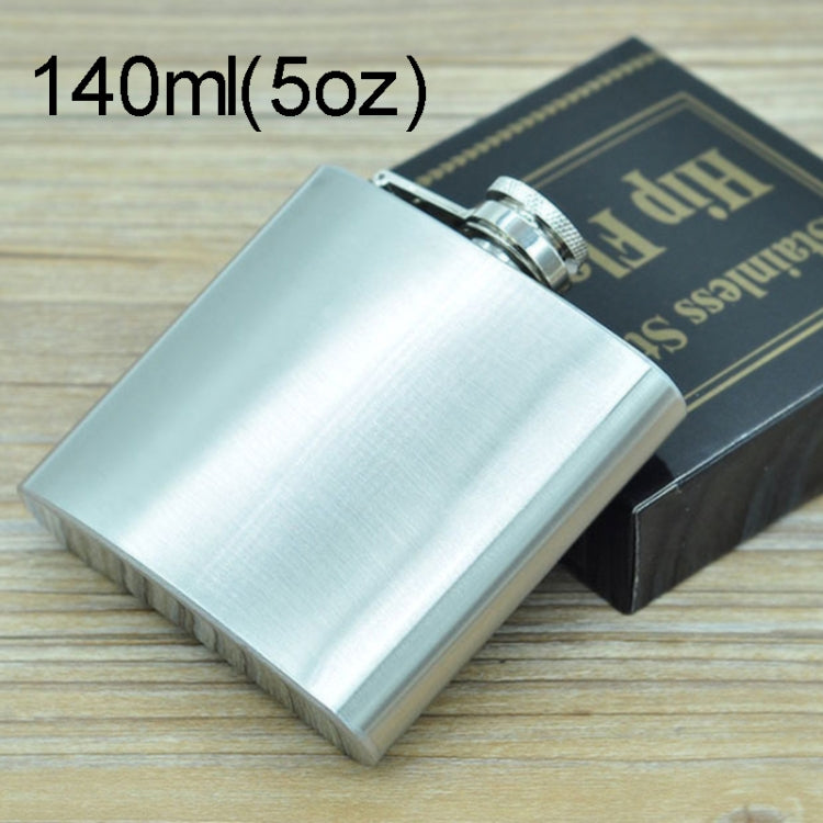 Outdoor Sports Handy Home Travel Wild Stainless Steel Portable Hip Flask(with Small Funnel)(Silver 140mL (5oz)), 140mL (5oz)
