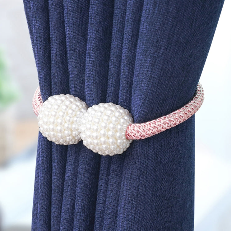 Fashion Adornments Pearl Magnetic Buckle Curtain Strap