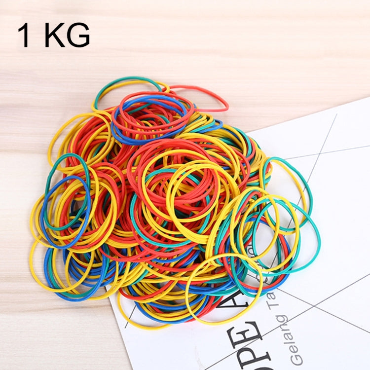 Sturdy Stretchable Elastic Rubber Bands School Office Supplies Stationery, 1KG Per Bag, Assorted Color