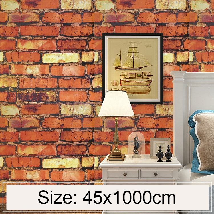 Rainbow Stone Creative 3D Stone Brick Decoration Wallpaper Stickers Bedroom Living Room Wall Waterproof Wallpaper Roll, Size: 45 x 1000cm, Rainbow stone