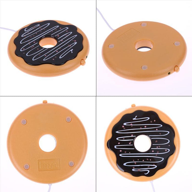Donut Design USB Power Cable Desktop Mug Cup Warmer Tea Coffee Drinks Heating Mat Pad