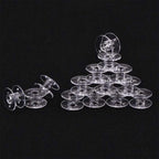 Transparent Plastic Bobbin Sewing Machine Spool Bobbin Box with 25 Bobbins