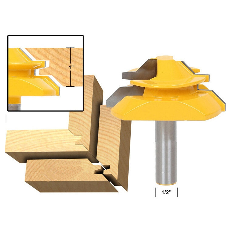 Shank Woodwork 45 Degree Engagement Tenon Cutter Blade Right Angle Accessories Knife Woodworking Tools, 1/2 x 2-3/4