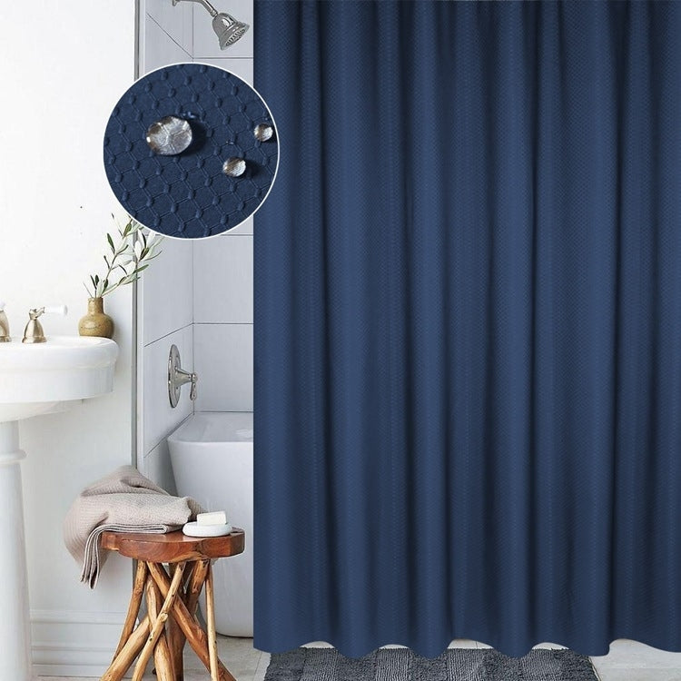 Thickening Waterproof And Mildew Curtain Honeycomb Texture Polyester Cloth Shower Curtain Bathroom Curtains, Size:200*200cm