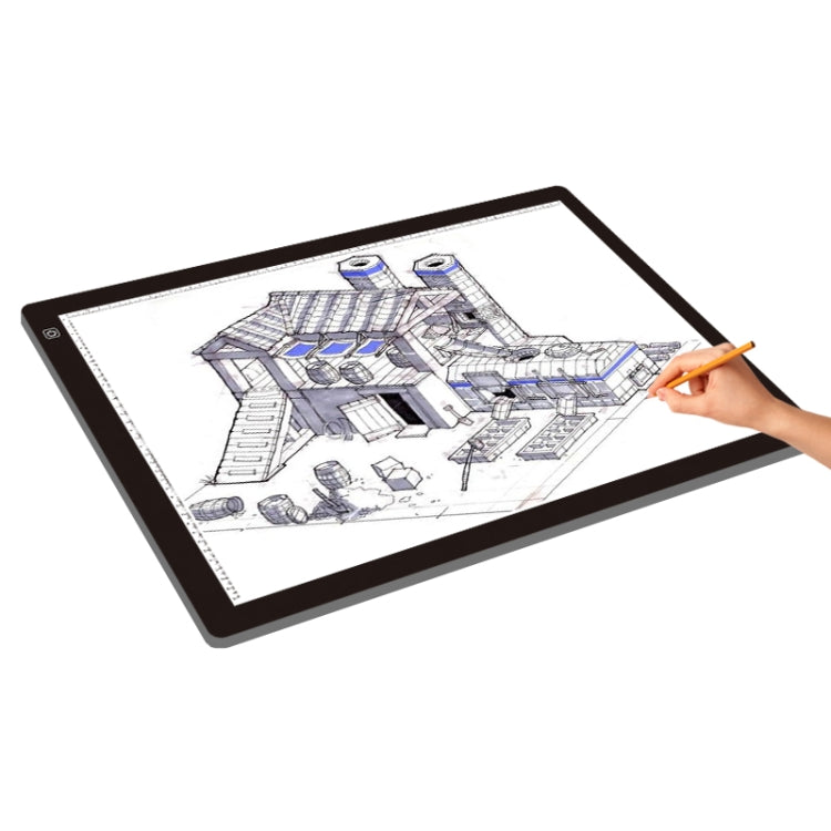 A2 Size 23W 12V LED Three Level of Brightness Dimmable Acrylic Copy Boards for Anime Sketch Drawing Sketchpad, with Power Adapter