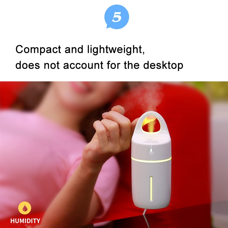 1.5W - 2W 175ml Mini Portable USB Negative Ions Humidifier Beauty and Water Supplement Instrument with Colorful LED Light