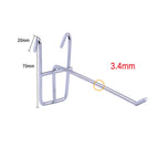 10pcs 3.5mm Supermarket Iron Grid Shelf Hook, Length: 20cm