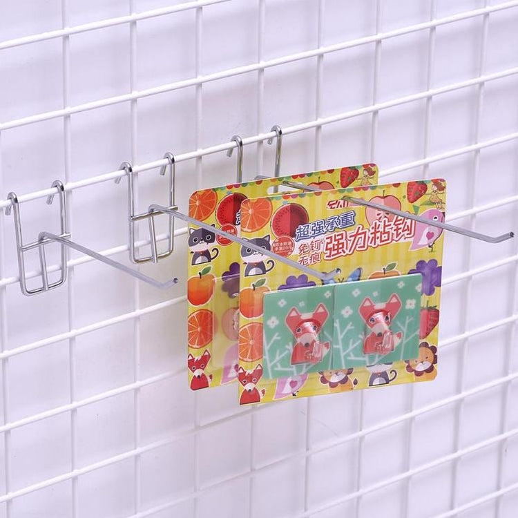 10pcs 3.5mm Supermarket Iron Grid Shelf Hook, Length: 20cm