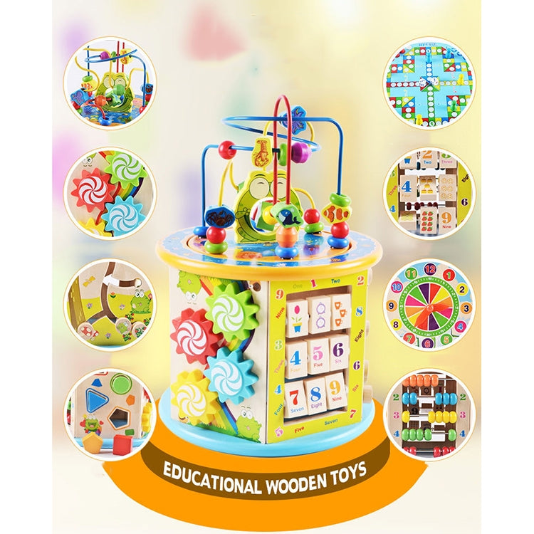 Multi-functional Wooden Gaming Treasure Box Toy