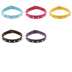 Punk Style Fashion Street Dance Rock Leather Rivet Necklace Collar, Random Color Delivery