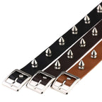 Punk Style Fashion Street Dance Rock Leather Rivet Necklace Collar, Random Color Delivery