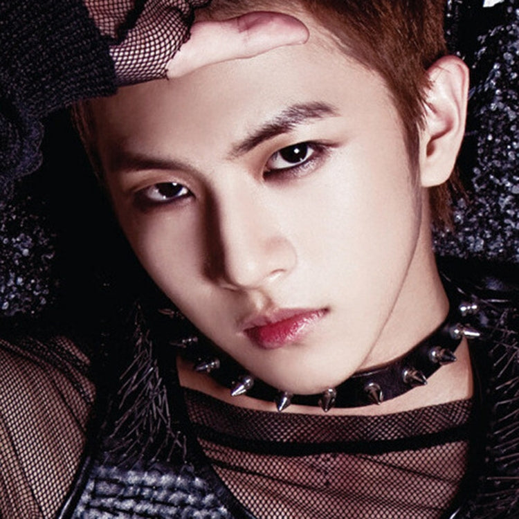 Punk Style Fashion Street Dance Rock Leather Rivet Necklace Collar, Random Color Delivery