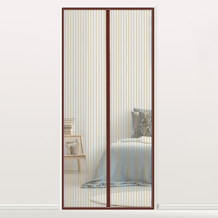 Magnetic Door Curtain Mosquito-proof Screen Door Curtain, Size:190x100cm — Coffee
