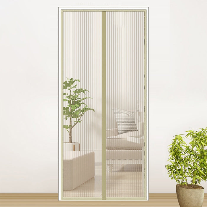 Magnetic Door Curtain Mosquito-proof Screen Door Curtain, Size:190x100cm — Beige
