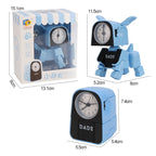 Mini Manual Child Deformation Alarm Clock Robot Toy — Blue