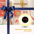 Multi-function Led Touch Intelligent Wake-up Light Alarm Clock with FM Radio
