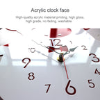 Creative Home Office Bedroom Decoration Cow Swing Acrylic Wall Clock