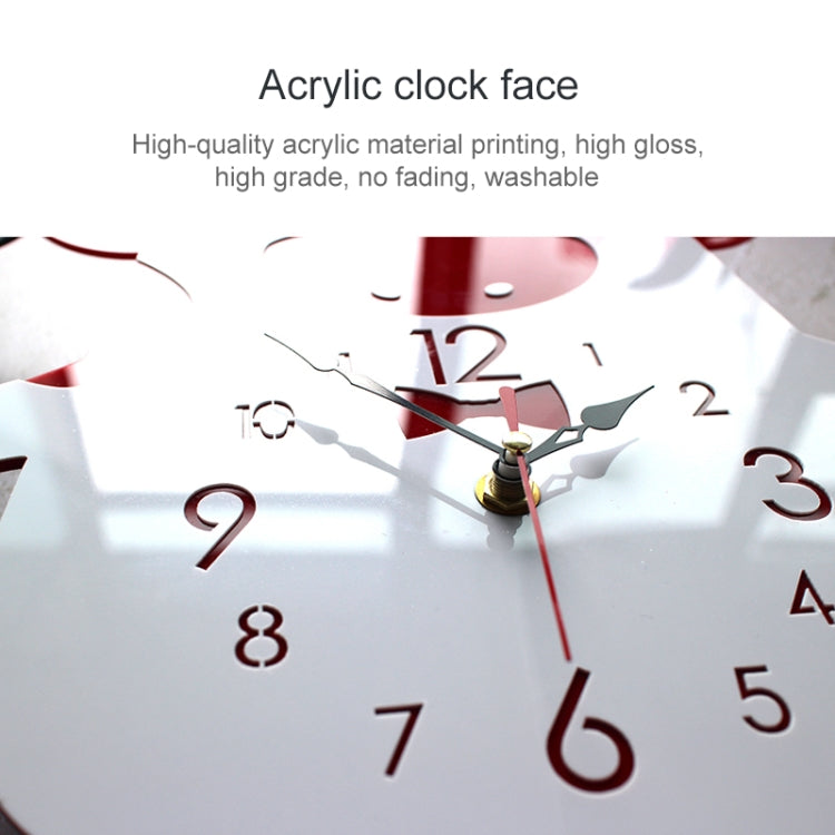 Creative Home Office Bedroom Decoration Cow Swing Acrylic Wall Clock