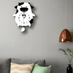 Creative Home Office Bedroom Decoration Cow Swing Acrylic Wall Clock