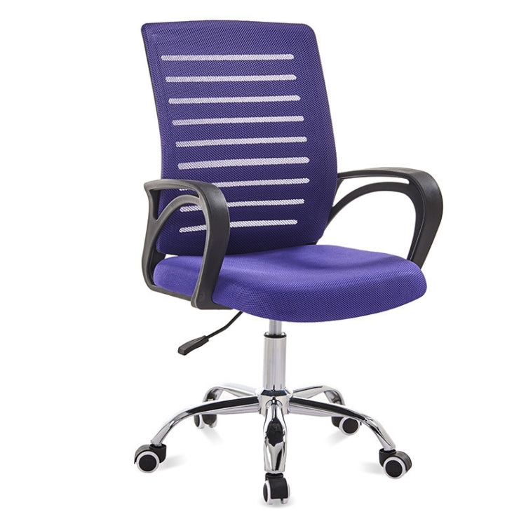 9050 Computer Chair Office Chair Home Back Chair Comfortable Black Frame Simple Desk Chair — Blue