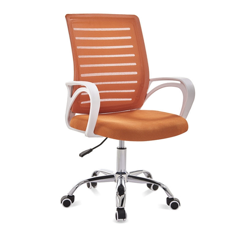 9050 Computer Chair Office Chair Home Back Chair Comfortable White Frame Simple Desk Chair — Blue