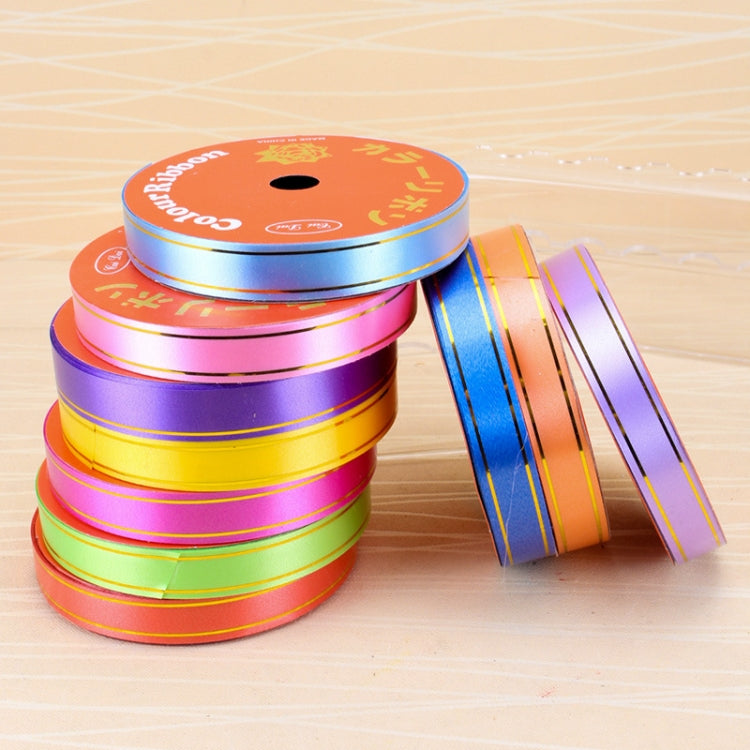 10 Volumes Plastic Ribbon Gift Bouquet Ribbons Bowknot Flowers Packaging Ribands, Size: 8m x 1.6cm, Random Color Delivery