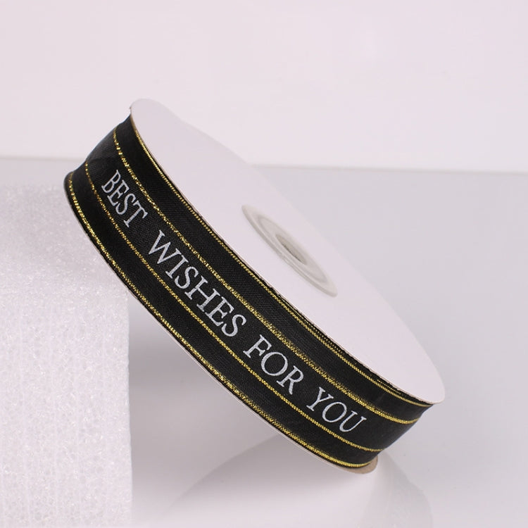 Colored Printed Ribbons Phnom Penh Gift Bouquet Ribbons Bowknot Flowers Packaging Ribands, Size: 45m x 2.5cm — Coffee