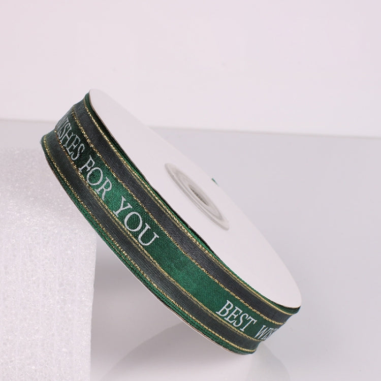 Colored Printed Ribbons Phnom Penh Gift Bouquet Ribbons Bowknot Flowers Packaging Ribands, Size: 45m x 2.5cm — Blue