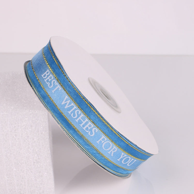 Colored Printed Ribbons Phnom Penh Gift Bouquet Ribbons Bowknot Flowers Packaging Ribands, Size: 45m x 2.5cm — Red