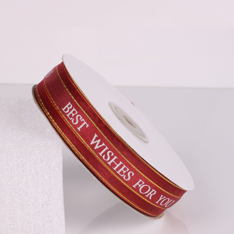 Colored Printed Ribbons Phnom Penh Gift Bouquet Ribbons Bowknot Flowers Packaging Ribands, Size: 45m x 2.5cm