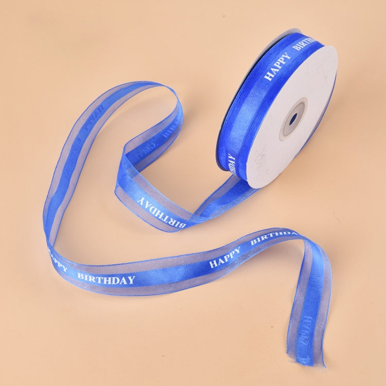 Colored Printed Ribbons Gift Bouquet Ribbons Bowknot Flowers Packaging Ribands, Size: 45m x 2.5cm — Silver