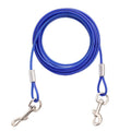Double-end Steel Wire Rope Pet Dogs 2 in 1 Traction Rope Pet Walking Leads With Handle, Random Color Delivery, Length: 10m