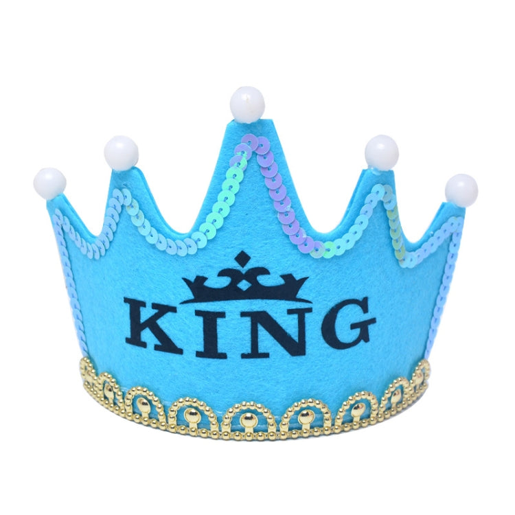 Exquisite Non-woven Fabric Children Birthday Party LED Luminous Hairband Decorative Hat, Size: 12*10.5cm, Random Color Delivery