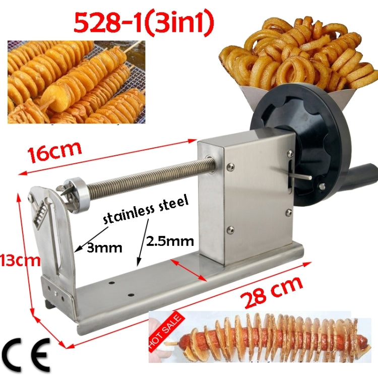 528-1 Manual Twisted Potato Cutter, Potato Chips Slicer, High Quality French Fry Cutter
