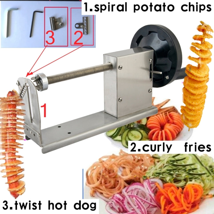 528-1 Manual Twisted Potato Cutter, Potato Chips Slicer, High Quality French Fry Cutter