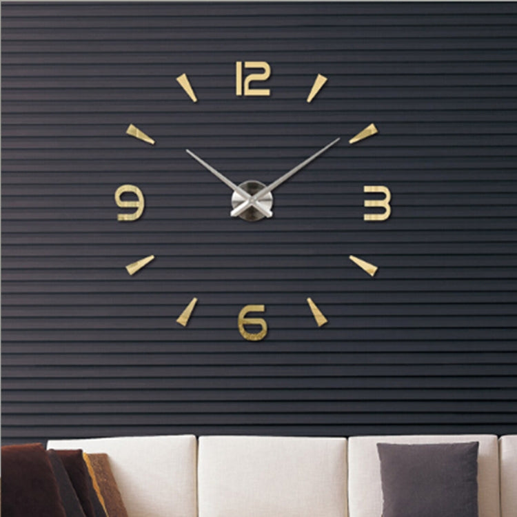 Bedroom Home Decoration Watch Frameless 3D Mirror Large DIY Wall Sticker Mute Clock, Size: 100*100cm