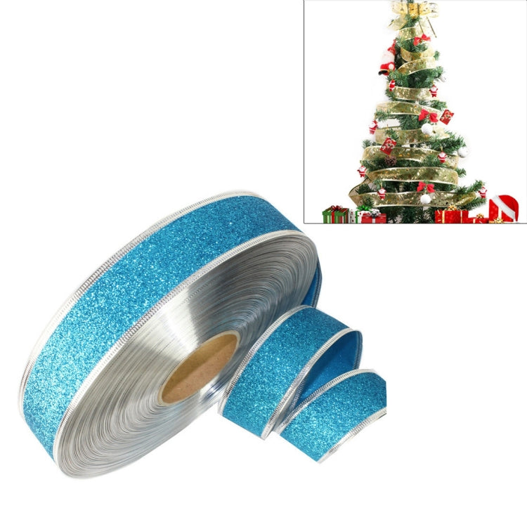 2m Christmas Party Decoration Glitter Powder Christmas Tree Decoration Ribbon — Magenta