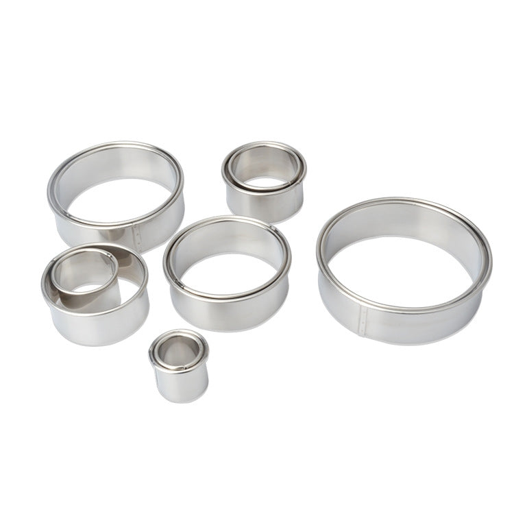12 PCS / Set Stainless Steel Round Shape Cutting Mould Mousse Cake Doughnut Baking Tools