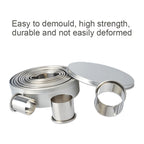 12 PCS / Set Stainless Steel Round Shape Cutting Mould Mousse Cake Doughnut Baking Tools