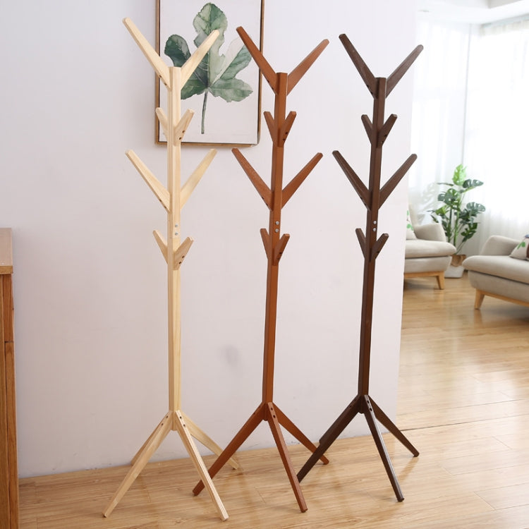 Creative Tree-shaped Solid Wood Floor Hatstand Clothes Hanging Rack, Size: 175x45x45cm