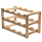Solid Wood Folding 12-bottle Wine Display Rack Multi-layer Wine Rack, Size: 46x24x28cm, Multi-layer Wine Rack — Multi-layer Wine Rack